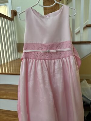 pink party dress size 10 Kid Collection Pink Party Dress With Rhinestone Detail Size 8 And 10