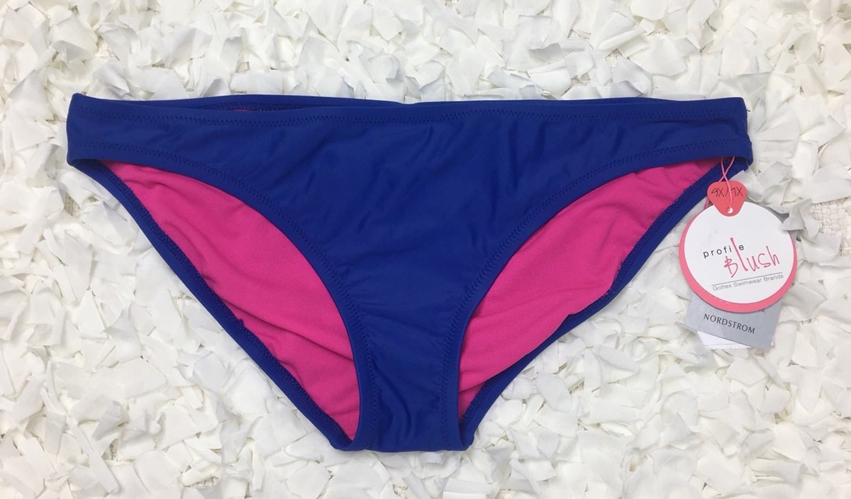 Profile Blush Women's Blue Blush Hipster Bikini Bottom Size