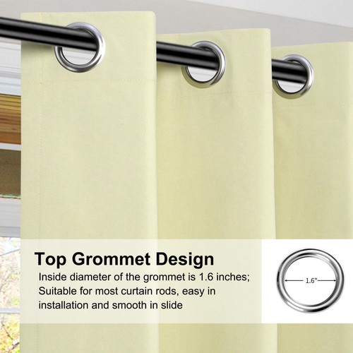 2 Panels 100% Blackout Curtains Grommet Top for Bedroom - Picture 8 of 14