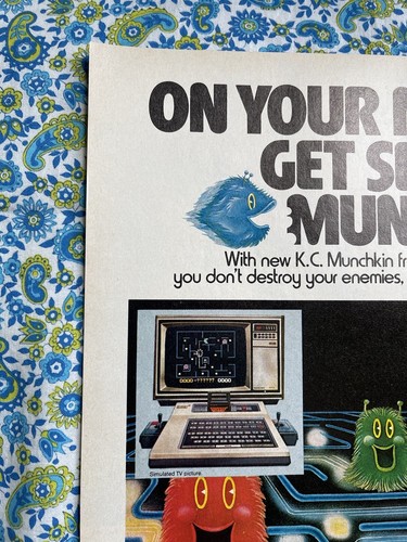 Vintage 1981 Odyssey 2 Gaming System mit KC Munchkins Game Print Ad - Bild 4 von 7