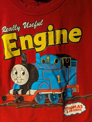 Vintage Y2K Thomas the Tank Engine Cartoon Red Youth Large  display picture 1