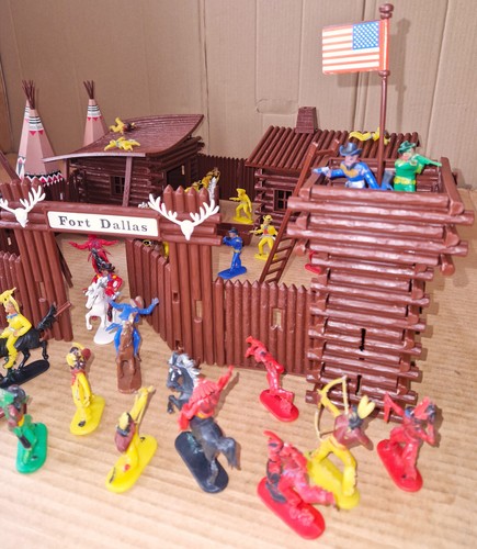 Vintage 70er Jahre Play Big FORT DALLAS Deutschland Jean Höfler Elastolin Großbritannien Timpo - Bild 12 von 18