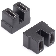 U Shape USB Type C Female to Female Adapter 40Gbps Video 100W Elbow Coupler USB4