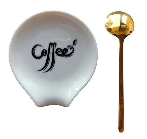 Gold Letter Coffee Cups COLLECTIVE HOME Monogram Ceramic Mugs - 15 Oz  Golden Initial Coffee Cups With Gift Box Tasse A Cafe COLLECTIVE HOME - Ceramic Coffee Spoon Rest, Monogram Ceramic Spoo