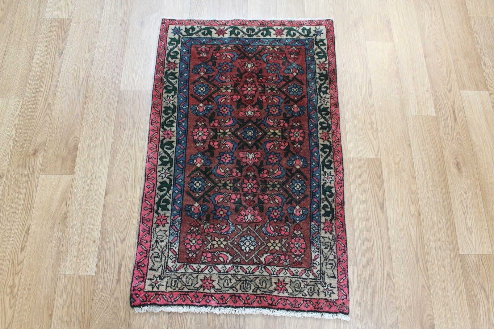 Old North West Persian Rug 95 x 57 cm Hand Knotted Oriental Wool Rug