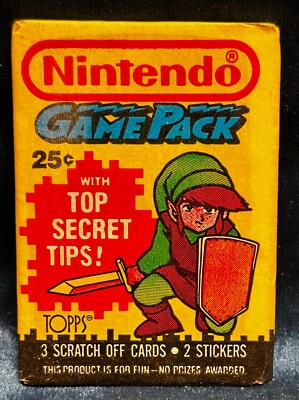   1989 Topps Nintendo Game Pack Wax Pack with Top Secret Tips Zelda  