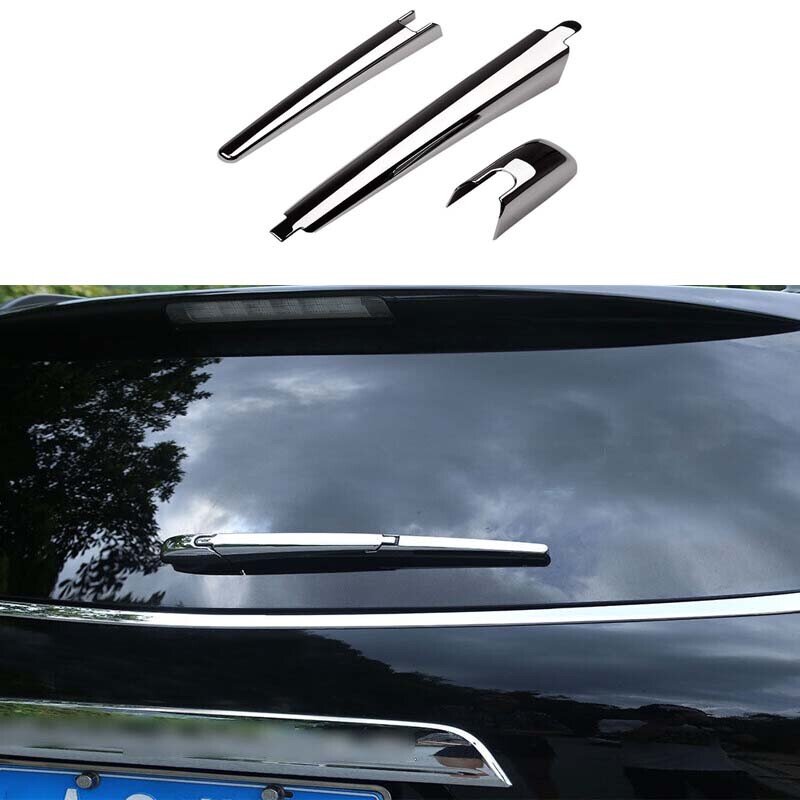 Tail Rear Window Wipers 3pcs Cover Trim For Toyota Highlander Chrome 08-13