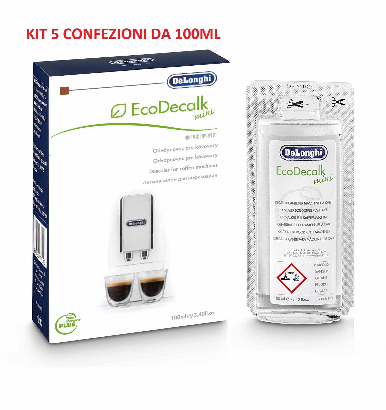DELONGHI DECALCIFICANTE CALCARE ECODECALK 500ML X ECAM - ETAM -ECT - Immagine 12