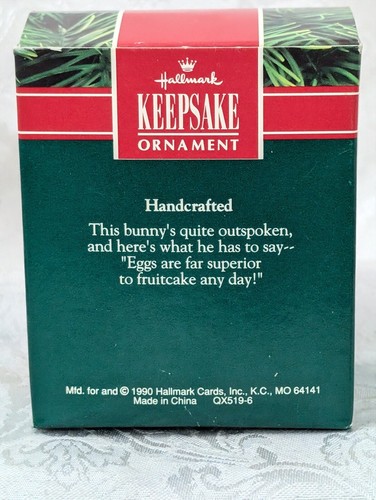 Billboard Bunny`1990`Billboard Says..Bah Hum Bug-Hallmark Christmas Ornament - Picture 7 of 7