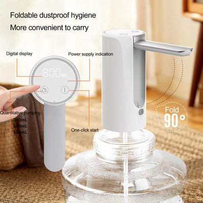 Smart LED Display Quiet Operation Portable Electric Water Pump Foldable Spout 