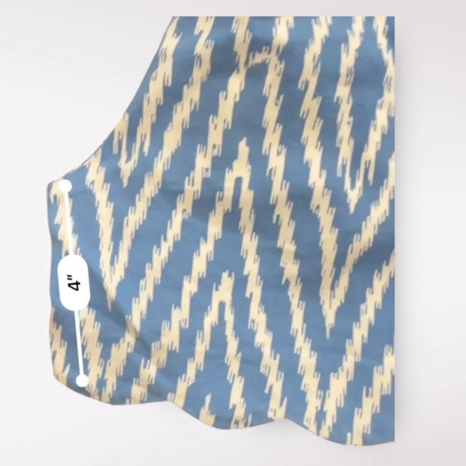 Pantalones cortos festoneados con estampado de diamantes J. McLaughlin para mujer talla 4 azul blanco Foto 4 de 4