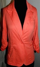 Orange Blazer Crop Sleeve Starling Juniors size Large New