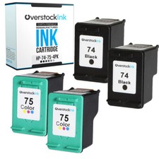 4X Compatible OSI HP Printer Ink 74 75 for HP PhotoSmart C4385 C4388 C4390 C5290