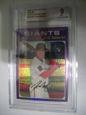 KEAN WONG 2020 Topps Heritage Chrome Purple Refractor #541 BGS MINT 9 RC Giants