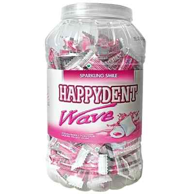 Happydent Wave Chewing Gum - Strawberry, Liquid Filled Centre, Freshens Breath