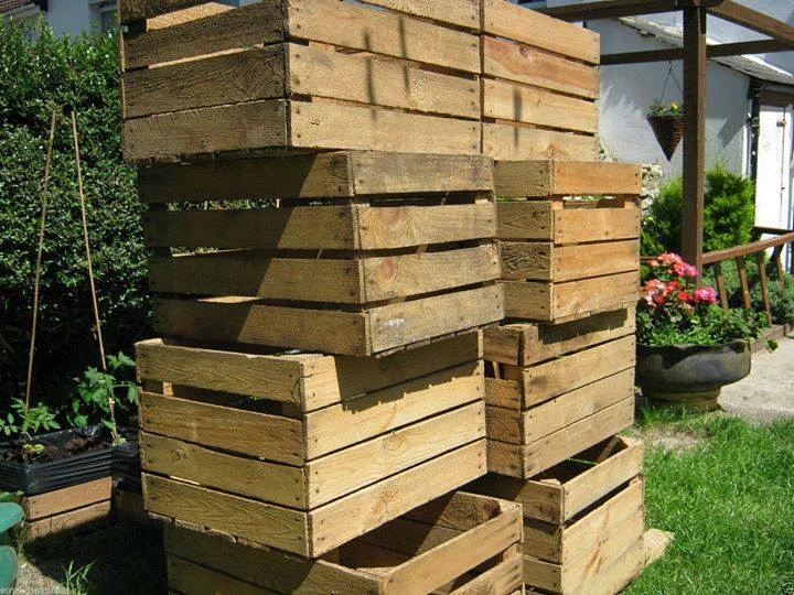 APPLE CRATES - CHOOSE YOUR QTY - RUSTIC & VINTAGE Wooden Boxes - FREE Delivery - Image 2 of 4
