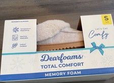 Dearfoams Women's Total Comfort Slippers w Soft Memory Foam New Size Small