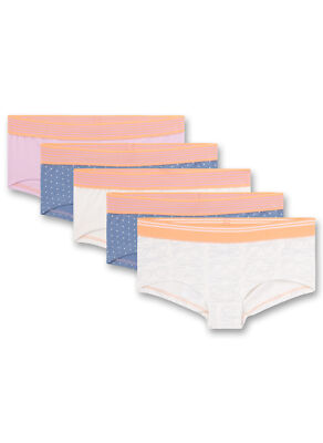 Sanetta 5er Pack Mädchen Cutbrief Off White Blau Rosa Brille Print gepunktet NEU