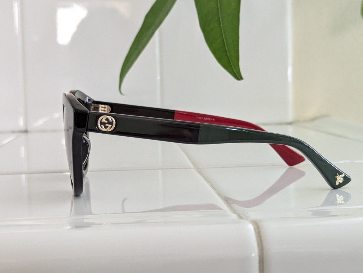 NIB GUCCI GREEN RED LOGO SUNGLASSES | eBay display picture 3