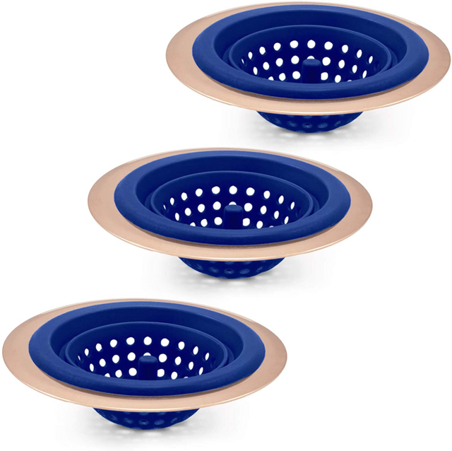 Cook With Color Set of 3 Sink Strainers Flexible Silicone ...