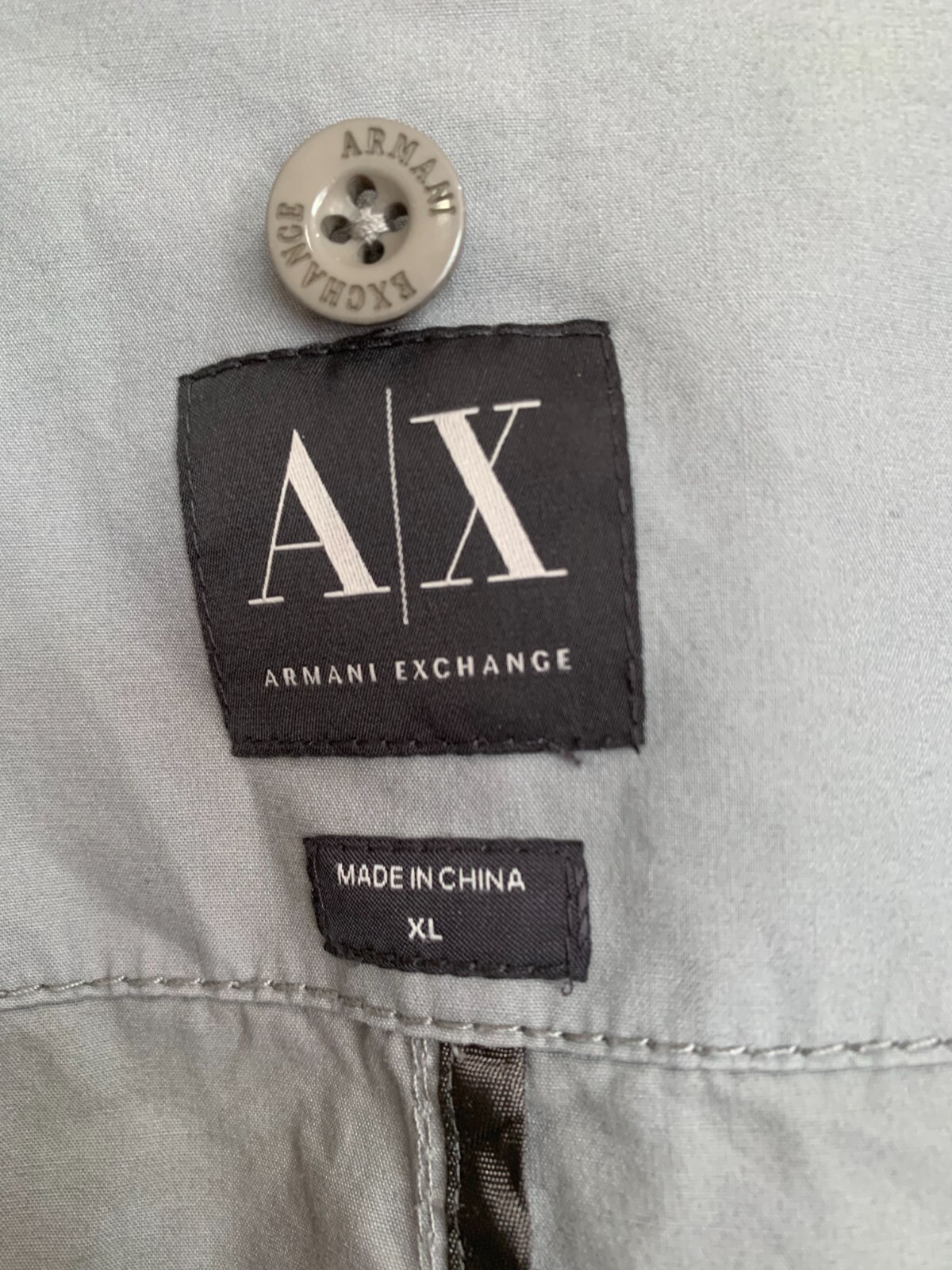 Vintage AX Armani Exchange Men's Gray Multi pocket Lightweight Jacket Size XL image 3