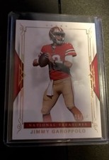 JIMMY GAROPPOLO 2017 National Treasures Red Parallel Base Card # 05/10 49ers SSP