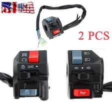 2PCS 7/8" Motorcycles Handlebar Headlight Controller Refit Start Switch Assembly