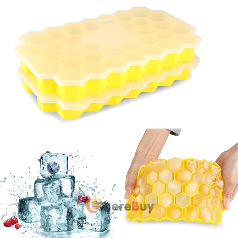 2x Silicone Small Ice Cube Mold Mould Tray Maker DIY Square 37 Grids Kitchen Bar - Image 4 of 4