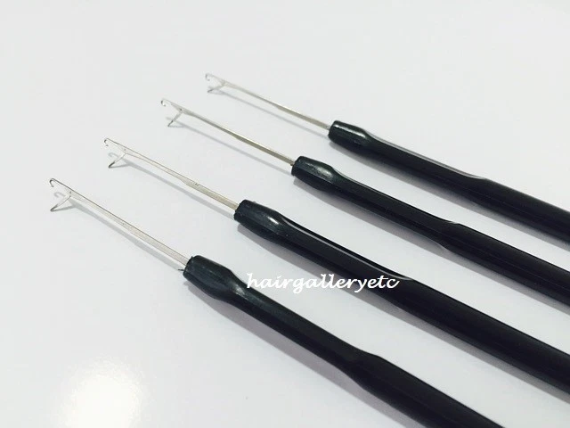 4 Hook Pulling Needle for i tip hair extension latch hook crochet micro needle - Image 2 of 2