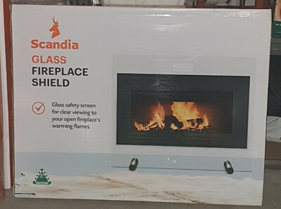 Scandia Tempered Glass Fireplace Shield | Fireplace Screen Fire Screen for  sale online | eBay