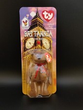 Ty Britannia The Bear 1999 First Edition Teenie Beanie Baby Queen Elizabeth II