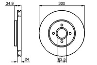 2X Bosch 0 986 479 048 Bremsscheibe FüR Ford