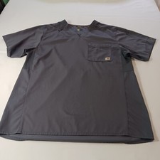 Carhartt Force C15106 Men's Cotton Blend Gray V-Neck Pockets Scrub Top Size M
