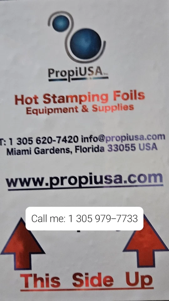 Lámina de estampado en caliente BBB 350 ORO 24"x1000'. Mejor lámina para servilletas papeles ásperos Foto 3 de 4