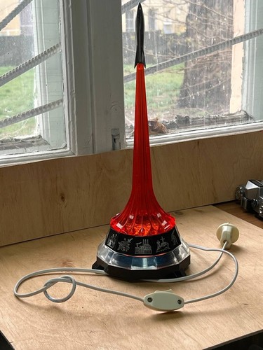 Vintage Night Light, Rocket USSR. collectible Table lamp Cosmos COSMONAUTIKA - Picture 8 of 13