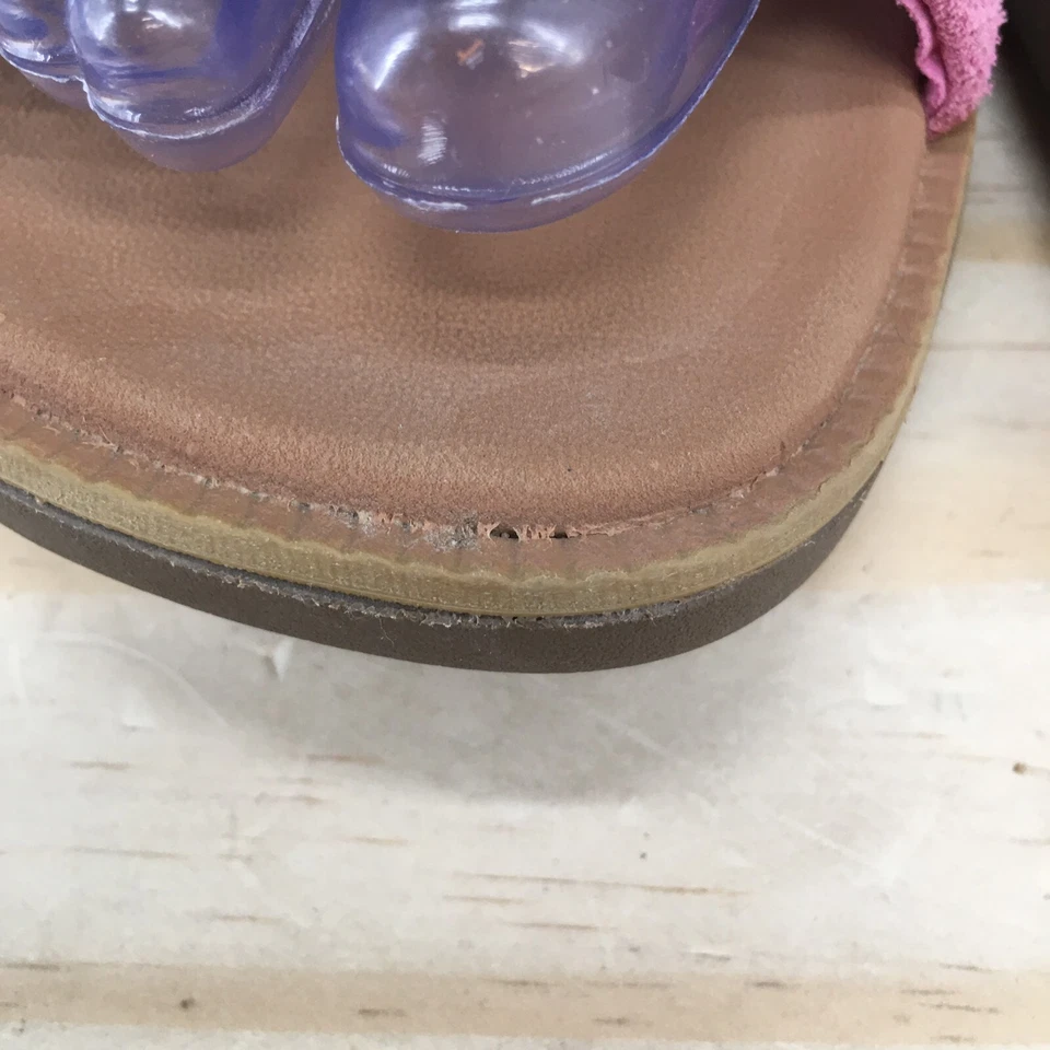 Reef Sandal Womens 7 Pink Lofty Lux X Slide Cross Strappy Open Toe Suede Casual - Image 4 of 4