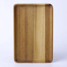 Beechwood Rolling Tray Small Wooden Serving Tray Decorative Coffee Tea Platter