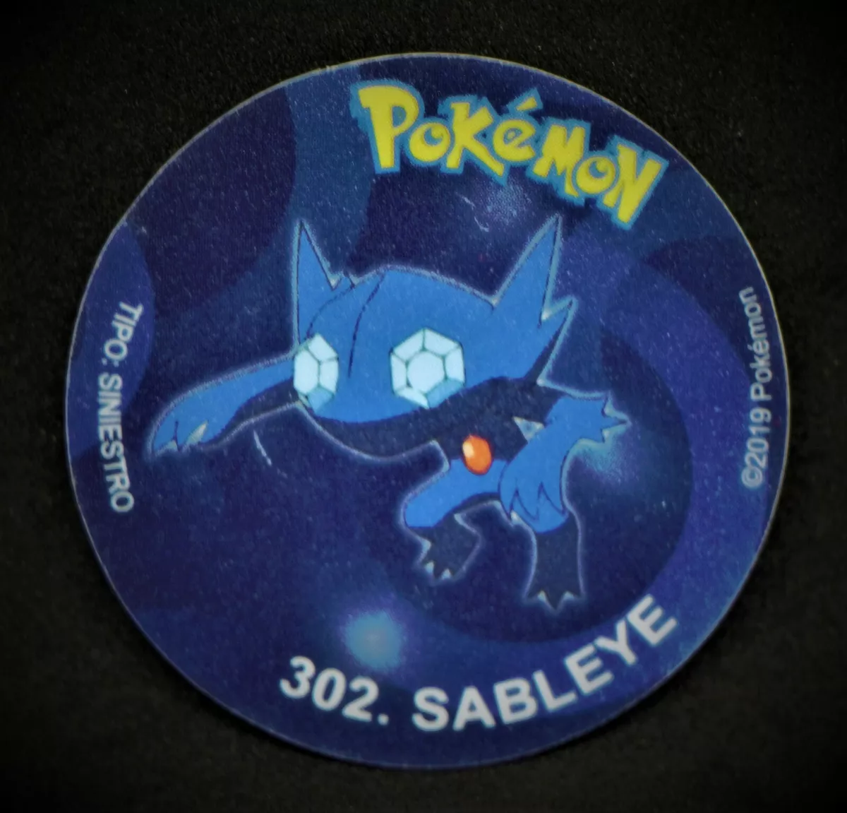 TAZO POKEMON DKV #302 SABLEYE 2019 Hoenn PERU South America Pogs Flips Taps