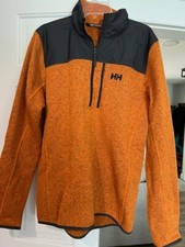 Helly Hansen Mens Orange Black Half Zip Fleec...