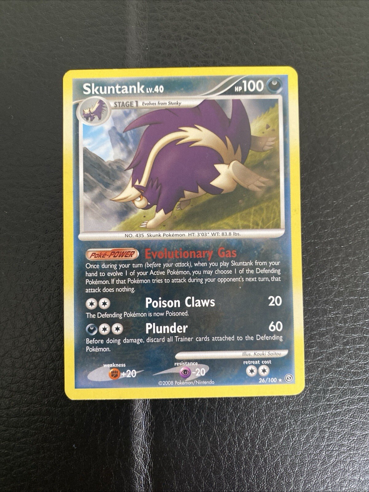 26/100 Skuntank Rare: Pokemon Trading Card Game D&P Stormfront LP