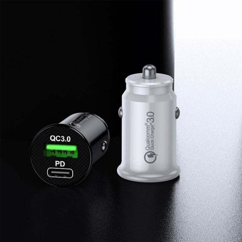2 Port 20w Car Phone Charger Dual USB A C PD Metal 12V Cigarette iPhone Charging - Picture 7 of 9