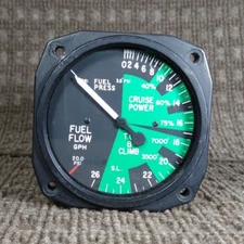 Aero Commander Meyers 200D Fuel Flow Gauge - P/N 22-869-033A --- As Removed
