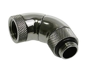 4711946741075 Bitspower Adapter 90 Grad G1/4 Zoll AG auf G1/4 Zoll IG - 3x drehb