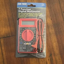 CEN-TECH 7 Function Digital Multimeter with Leads