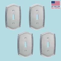 4 Switchplate Roped Chrome Single Toggle/dimmer | Renovator's Supply on sale 4 Switchplate Roped Chrome Single Toggle/dimmer | Renovator's Supply on sale