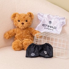 Plush Teddy Bear Wearing Jersey Perfect Holiday Gift for Football Soccer Fans