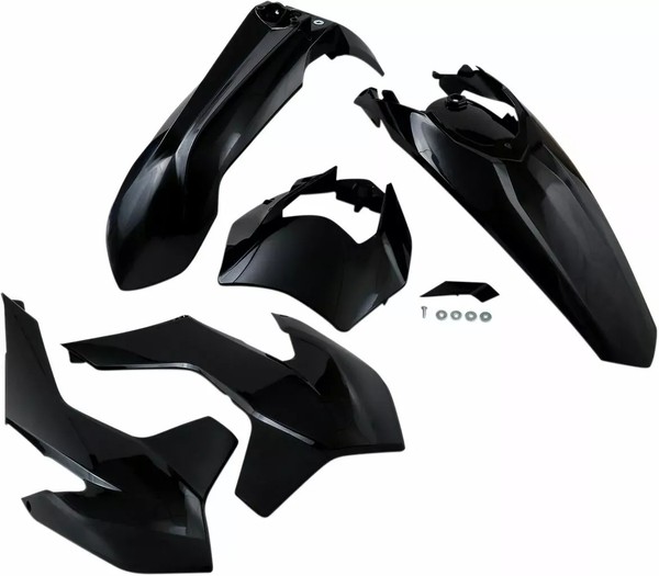 Kunststoff Verkleidung Kit Komplett Ersatz Schwarz UFO Ktm Exc 200-125-250-30...-image