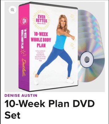 Denise Austin 10-Week Whole Body Plan DVD Set Fat Burning Belly Blasting Workout