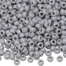 1000Pcs Pony Beads Bracelet 9mm Gray Plastic Barrel Pony Beads for Necklace,Hair