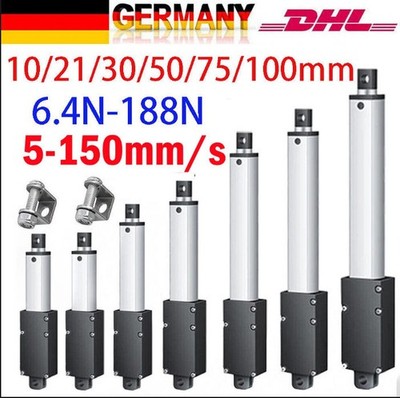 12V Micro Mini Linearmotor 6.4N 32N 188N Linearantrieb Elektrischer 10~200MM